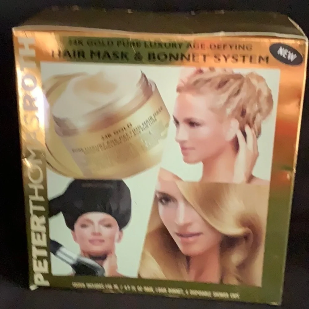 NWT Peter Thomas Roth 24K Gold Hair Mask with Bonnet System